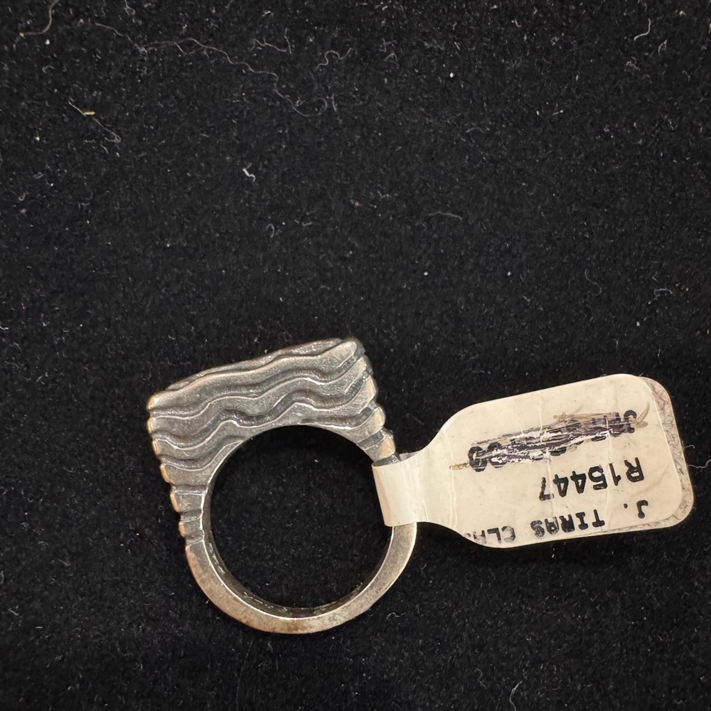 Silver Wave Design Ring -- J Tiras (Diane Malouf look alike - Sterling Silver)